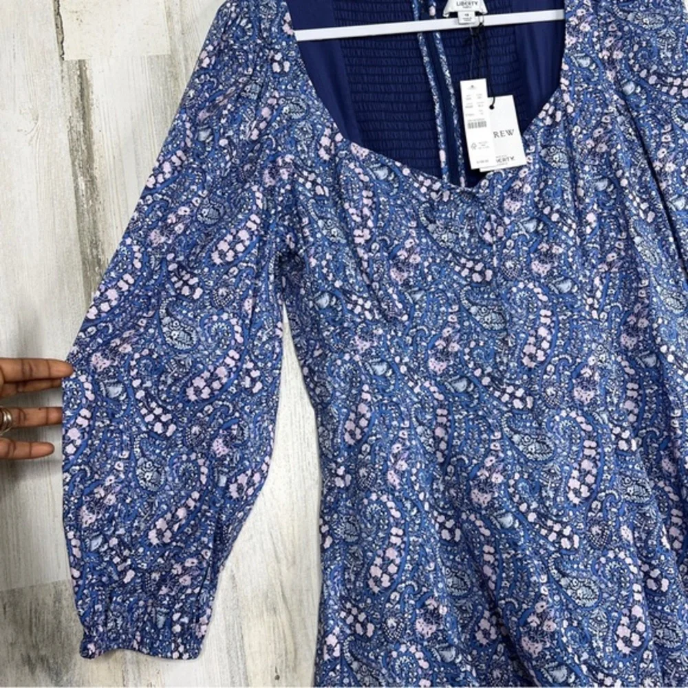 NEW! J. Crew x Liberty Floral Dress Womens Sz 12 Sweatheart Spring Bourton Bloom